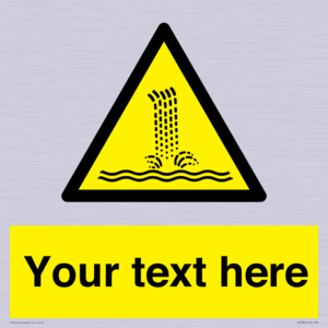 Custom warning artificial waterfall